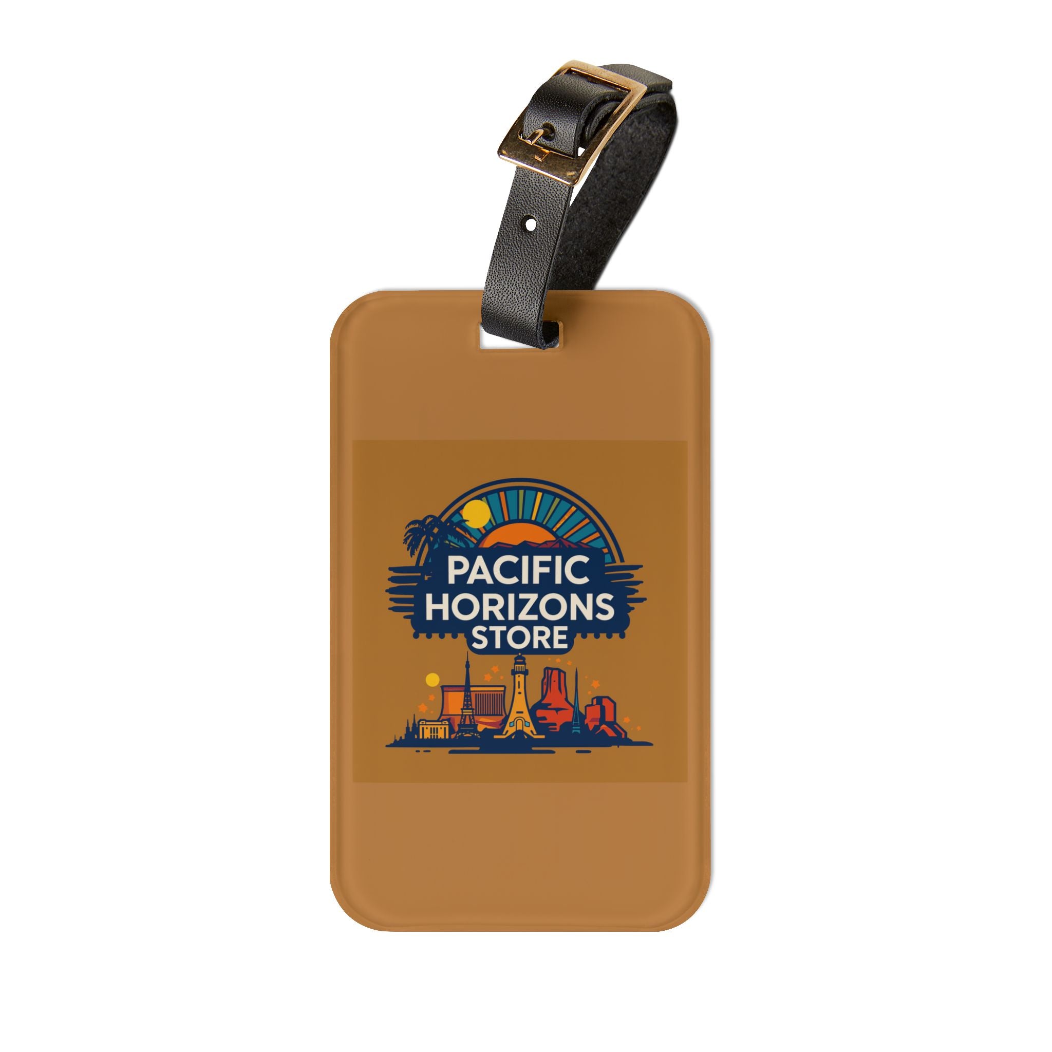 Pacific Horizons Luggage Tag — Sunset Traveler Edition