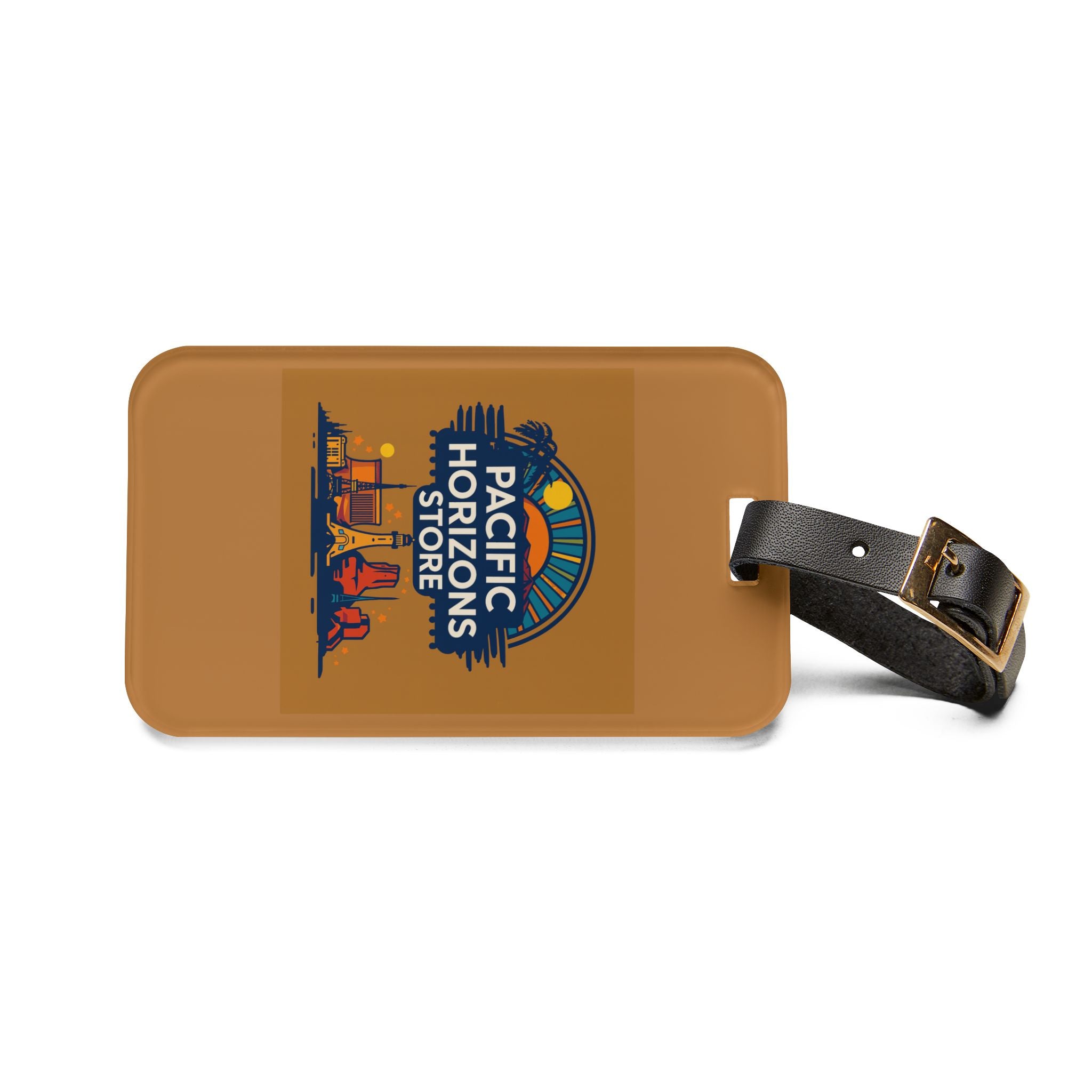 Pacific Horizons Luggage Tag — Sunset Traveler Edition